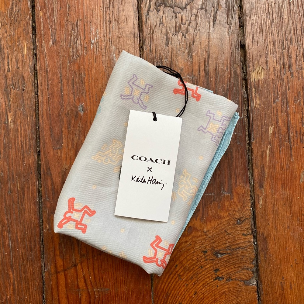 Coach X Keith Haring Silk-Blend Square Scarf
